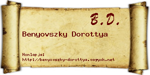 Benyovszky Dorottya névjegykártya
