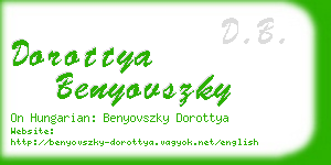 dorottya benyovszky business card